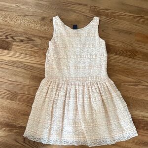 Adorable Cream Lace Kids Dress